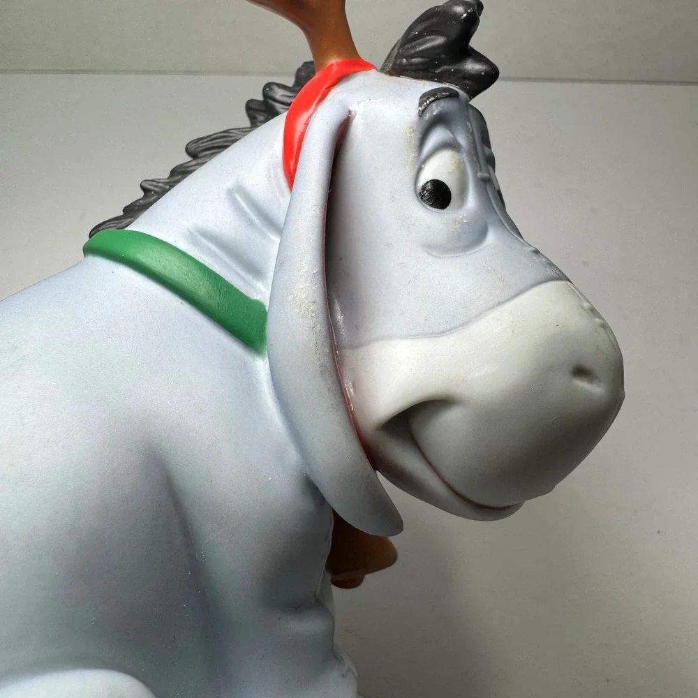 Disney Eeyore Christmas Figurine with Reindeer Antlers 